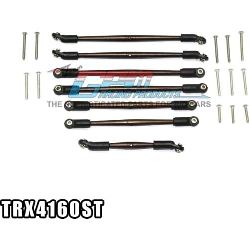 SPRING STEEL ADJUSTABLE UPPER & LOWER SUSPENSION LINKS BY GPM 4pcs /set FOR TRAXXAS TRX-4