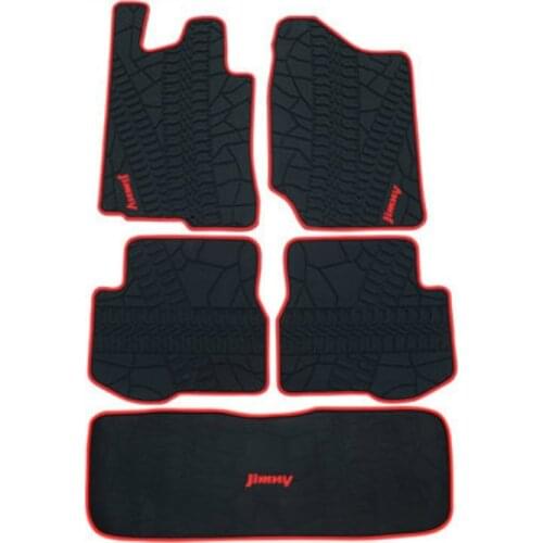 Rubber Car Floor Mats+Boot Mats for Suzuki Jimny Custom No Odor Trunk Carpets Waterproof