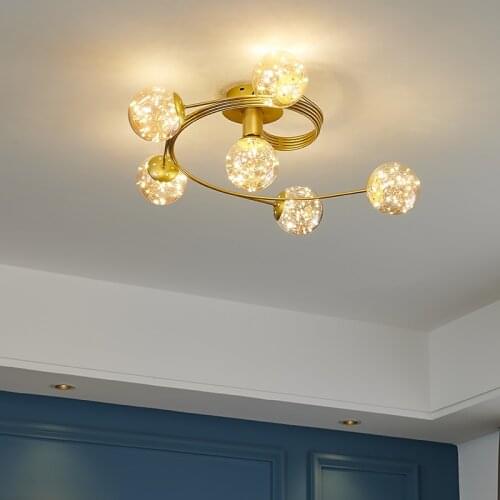 Modern living room bedroom lamp simple net red 2021 new living room master bedroom light luxury chandelier atmospheric room lamp