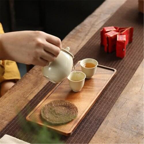 XMT-HOME solid wood walnut tea serving tray kung fu tray tea set 1pc