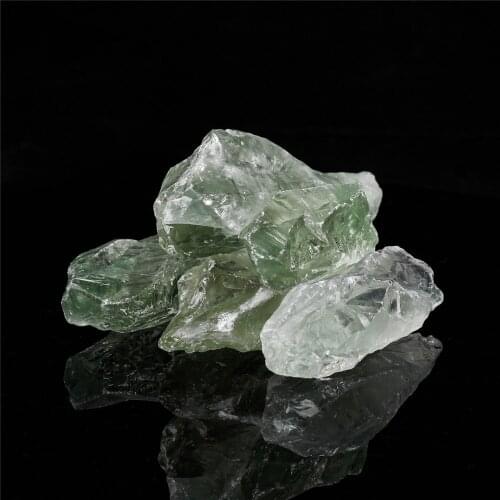 1pcs Natural Green Creastly Crystals Energy Natural Rough Quartz Crystals Stones For Reiki Crystal Wire Wrapping
