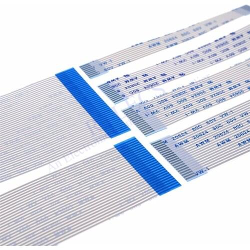 1 Piece Flat Flexible Cable FPC FFC Jumper Pitch 1.0 mm from 4 Pin to 100 pin 1.2 Meter 1200 mm Same Contact Side Type A ZIF