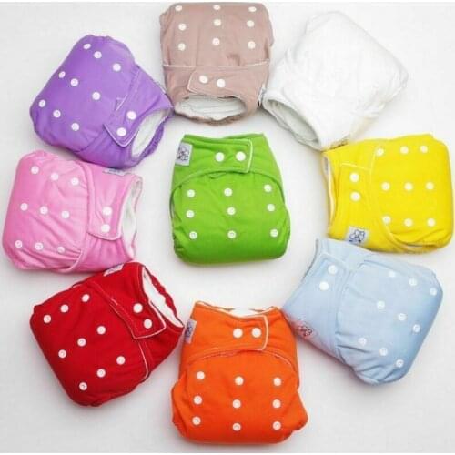 2019 New Adjustable Reusable Lot Baby Boys Girls Washable Cloth Diaper Nappies 7Colors Lovely Cotton Cloth Diapers