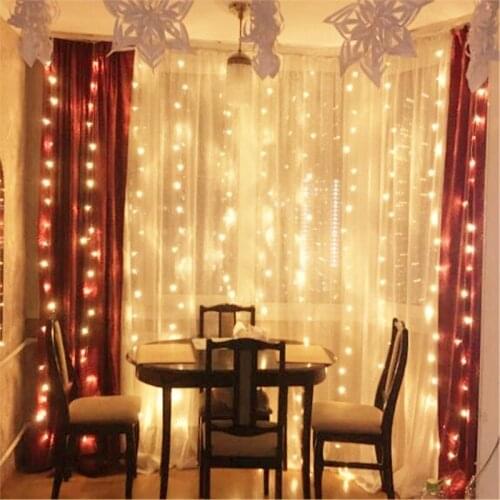 220V 6*2.5M 480LED Icicle Garland Fairy String Curtain Lights Indoor For Birthday Party Wedding Bar New Year Home wall Decor