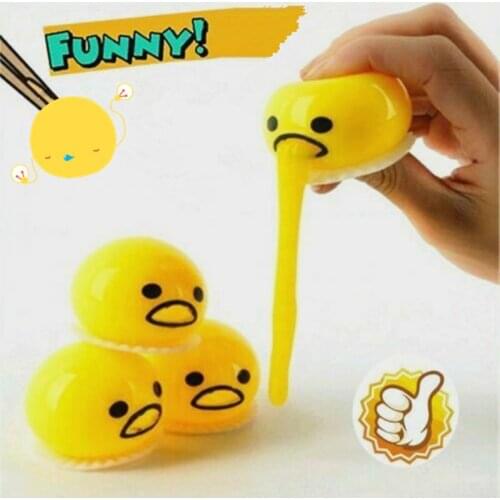 4pcs Puking Egg Yolk Stress Ball With Yellow Yolk Party Game Relieve Stress Party Festival toys Decor