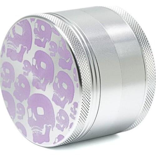 63mm 4-Layer Aluminum Alloy Herb Weed Grinder Luminous Skull Grass Blender Tobacco Shredder Smoking Accessories