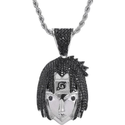 AAA Cubic Zircon Cartoon Character Avatar Pendant Men Necklace High Quality Rock Chain Link Luxury Jewelry