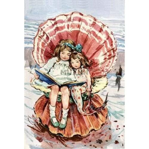 Diamond art DIY 5D diamond Painting Cross Stitch Girl and mermaid Needlework Mosaic Diamond embroidery picture Home Decor