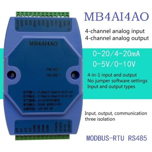 0-20MA/4-20MA/0-5V/0-10V Analog Input and Output Acquisition Module RS485 MODBUS