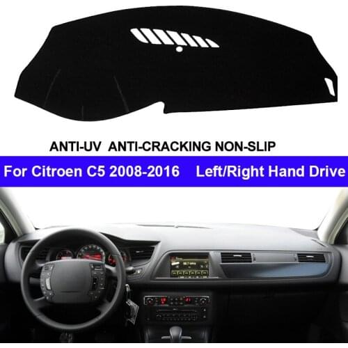 Car Auto Inner Dashboard Cover For Citroen C5 2008-2016 Center Console Protector Carpet Dashmat Reduce Sun 2015 2014 2013 2012