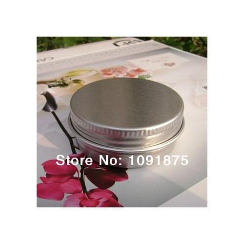 Free shipping 100pc/lot 30ml Aluminium jar,comestic containers with screw thread ,30g Lip Balm Gloss Candle Packaging,cream jar