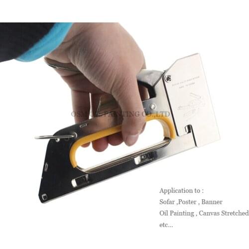 Free Shipping Stretch Tool Staple Gun For Stretched Canvas Painting Stainless Steel Manual Nail Gun For DIY Stretch Oil Painting