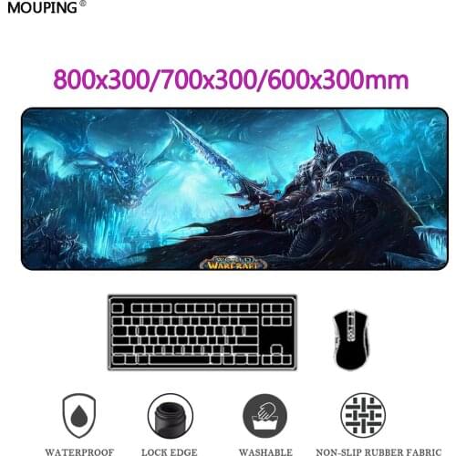 Big Mousepad Wow World of Warcraft Lich King Blue Mouse Pad Large Gaming Accessories Computer Mat Carpet Desk Mat DropShipping