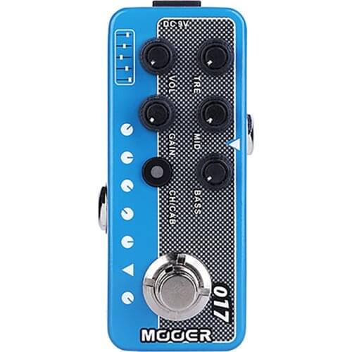 Mooer 017 Digital Preamp Preamplifier Guitar Pedal Cabinet Simulation Dual Channels 3-Band EQ Effect Pedal
