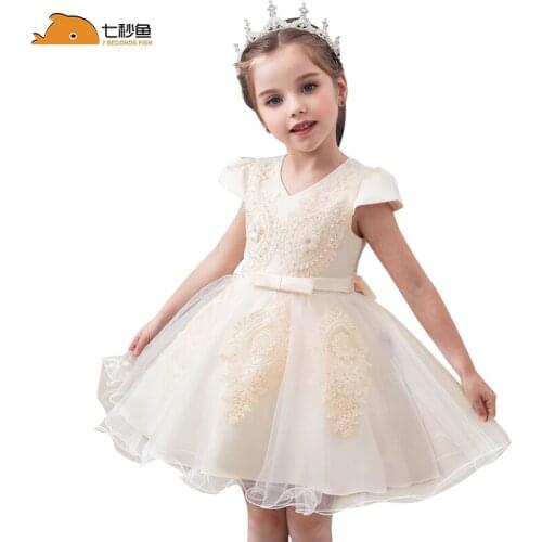 Enfant dresses 2020 summer white pink princess dress lolita birthday princess dress girl dresses korean style girls vestidos