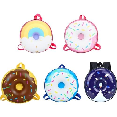 Children Cute Donut Rainbow Backpack Kids Kindergarten School Book Bag Cartoon Casual Student Bagpack Birthday Gift dropshipping