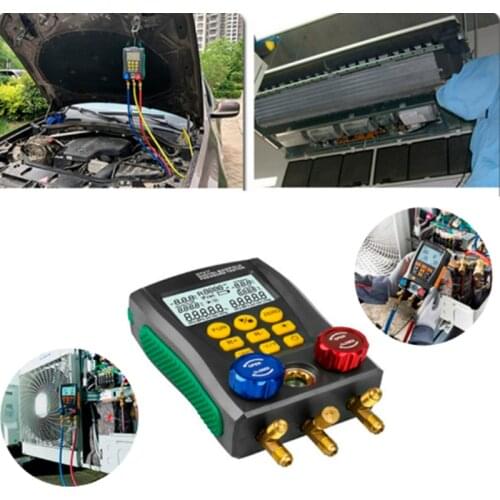DY517 Refrigeration Digital Manifold Pressure Gauge Vacuum Pressure Temperature Tester Meter Test Air-Conditioning
