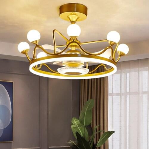 Living room decoration bedroom decor led ceiling fans with lights remote control dining room ceiling fan light indoor lighting