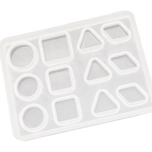 12 Designs Geometric Pendant Silicone Mould DIY Resin Decorative Craft Jewelry