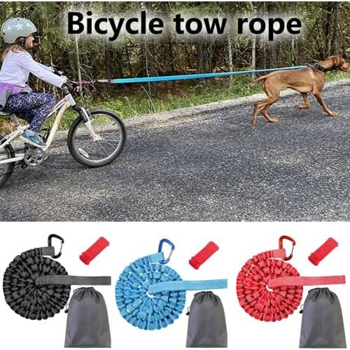 Install Easily Nylon Flexible Bicycle Tow Rope With Buckle for Bicycle