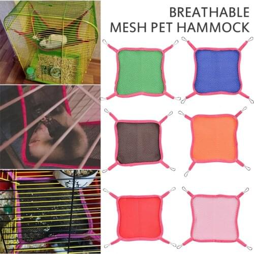 S/L Small Pet Hammock Swing Summer Breathable Net Hamster Squirrel Guinea Pig Glider Rabbit Parrot Ferret Sleeping Hammock