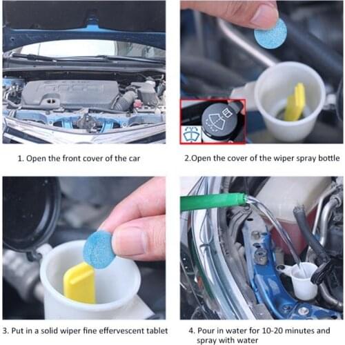 30=120L Multifunctional Effervescent Spray Cleaner Car Windshield Wiper Cleaning Glass Detergent Window Repair Auto Accessories