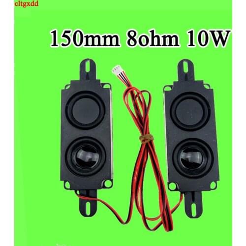 1pai 8R 10W 45*150*21MM Multimedia Double Diaphragm Speaker For Advertising With Wire Embedded Box Loudspeaker PU Edge Black Cap