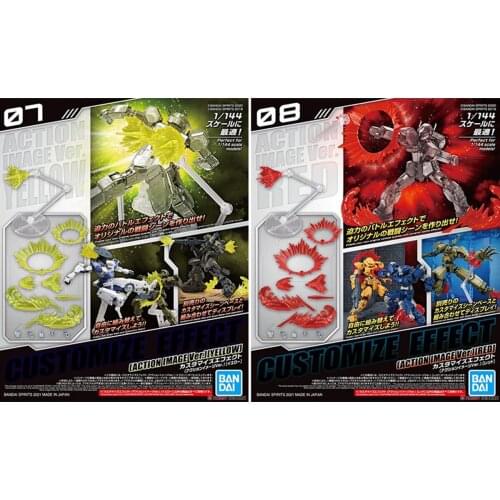 Bandai 1/144 30MM action special effects Accessory package Yellow /Red Special effects Assembled model