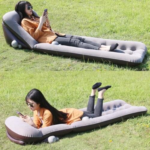 Press-type Inflatable cushion seat sofa chair camping outdoor inflatable air sofa bed portable sleeping pad