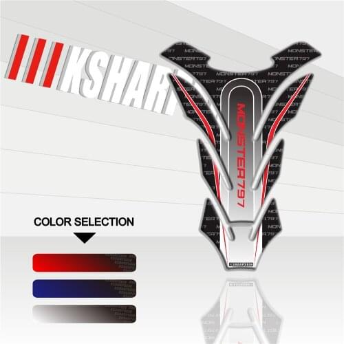 New Motorcycle 3D Fishbone Cover Fuel Tank Sticker Personality Creative Applique Applies to for DUCATI monster 797