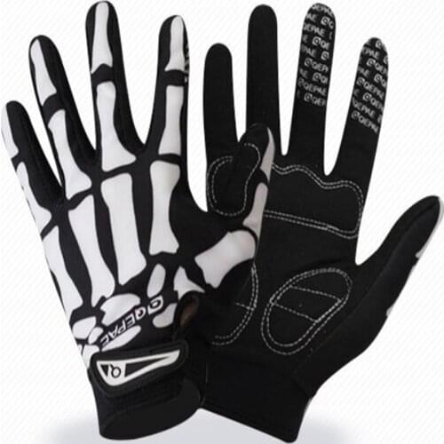 Spring Full Finger Cycling Skull Gloves Touch Screen Shockproof Bike Bicycle Gloves Fitness For Riding Motorcycle gloves