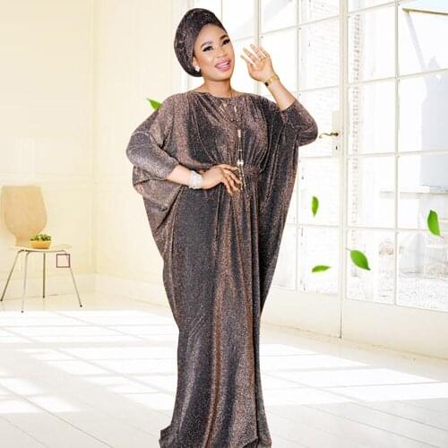 African Dresses For Women 2021 Dashiki Summer Plus Size Long Maxi Dress Traditional Loose Batwing Sleeve Vestidos