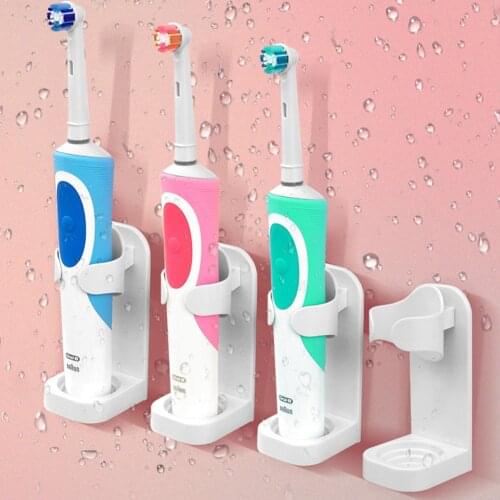 Electric Toothbrush Stand Holder Wall Mounted Toothbrush Traceless Organizer Storage Shelf Punch Free Rack Bathroom Accessories