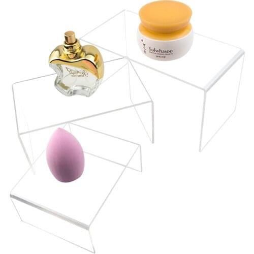 3PCS /LOTS Clear/Black New Clear Plastic Arylic Sun Glasses Shoes Holder Wallet Storage Rack Bag Showing Stand Display Organizer