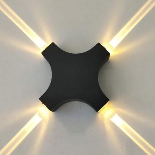 Modern Shining on all side LED wall lamp indoor and outdoor bedroom living room corridor aisle loft wall sconce aluminum fixture