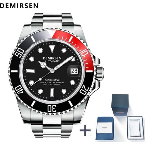 LOREO Sport Automatic Mechanical Luminous 316L Stainless Steel Men Watch Luxury Brand Sapphire Waterproof 200m Wristwatch