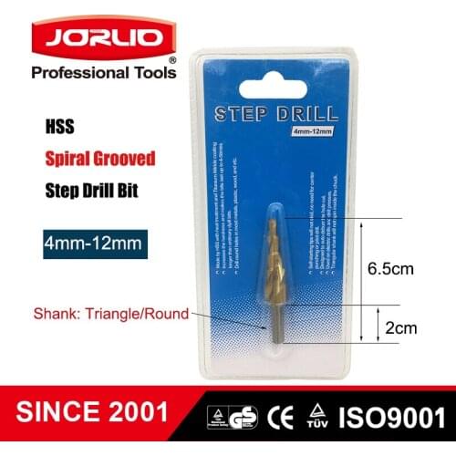HSS Step Drill Bit Titanium Coated Hole Cutter Cone Taper Metric for Metal Tools