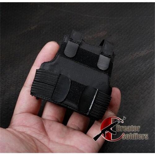 In Stock For Sale Scale 1/6th Black Low-vision Bulletproof Vest Model Can For Mostly Doll Figures Collectable