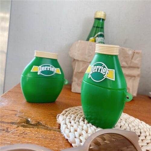 Funny Mineral Water Wireless Bluetooth Earphone Case for Airpods Pro 3 2 1 Cute 3D Bottle Silicone Headset Cover