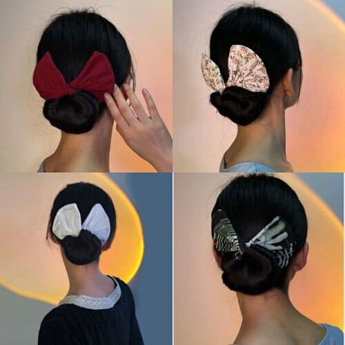 Feeon Deft Bun Women Hair Styling Headband Hair Twist French Stylish Hair Bun Vintage Party Hair Styling Buns for Women
