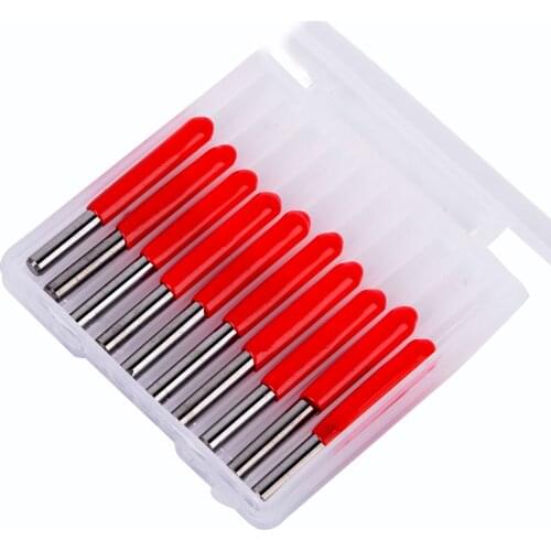 10Pcs 3.175mm V Shape Carbide PCB Engraving Bits CNC Router Tool 60 Degree 0.1mm Tip Milling Cutter CNC Machine Accessories