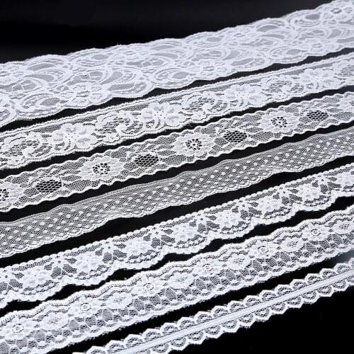 10 yards 25-165mm Width Lace Ribbon Lace fabric white Lace trimmings Embroidered Crafts Decoration Wedding Lace gift ribbon