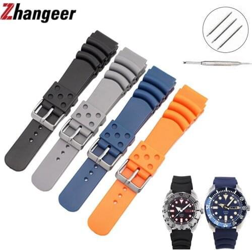 20mm 22mm 24mm Diving Rubber Watch Strap For Seiko Casio Watchband Waterproof Silicone Sport Universal Wrist Band Bracelet Belt