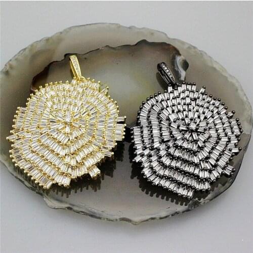 40-45mm 3pcs/lot Freedom irregular cz large pendant,plating gold/gunmetal with clear cz charm,diy fashion necklace component