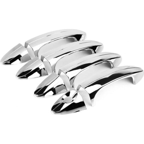 8 pcs Car Silver Chrome Chromium Electroplating Door Handle Cover Trim for Ford Fiesta 2009 2010 2011 2012 Car Styling