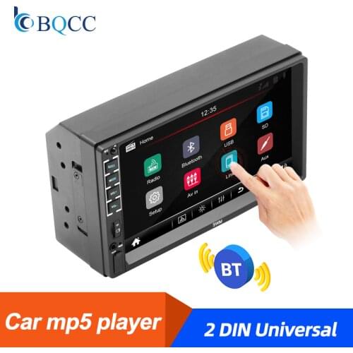 Autoradio 7" Stereo Car Radio Bluetooth AUX/USB/FM 2 Din Head Unit MP5 Player Touch Screen