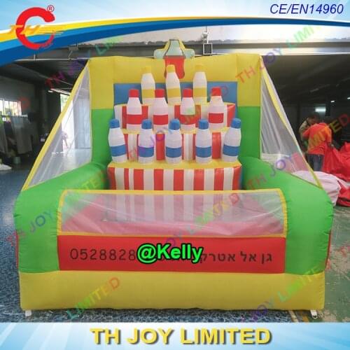 Free door shipping inflatable hoopla game for sale, new design inflatable hoop toss carnival game for kids