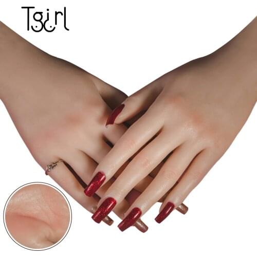 Nail Practice Hand With Bentable Fingers and Moveable Nails Upgraded Version Single Hand