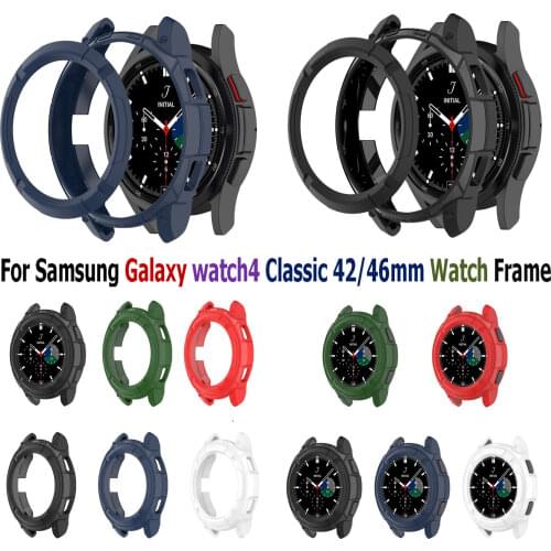 TPU Cover For Samsung Galaxy watch4 classic 42/46mm Watch Frame Smart Bracelet Screen Protector Case for Galaxy watch 4 Shell