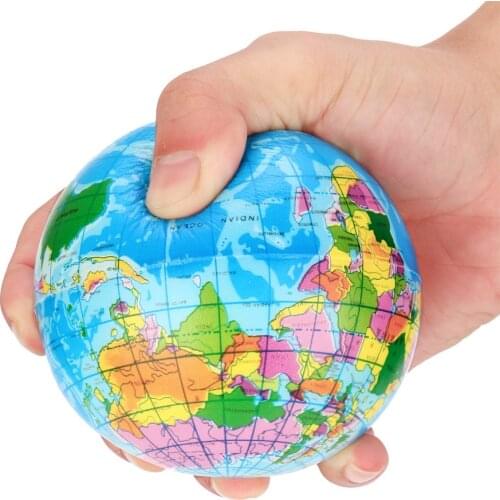 Stress Relief Decor World Map Foam Ball Palm Planet Earth Ball Squeeze Toy Desktop Decor Anti-Stress Toys For Children Gift #YY